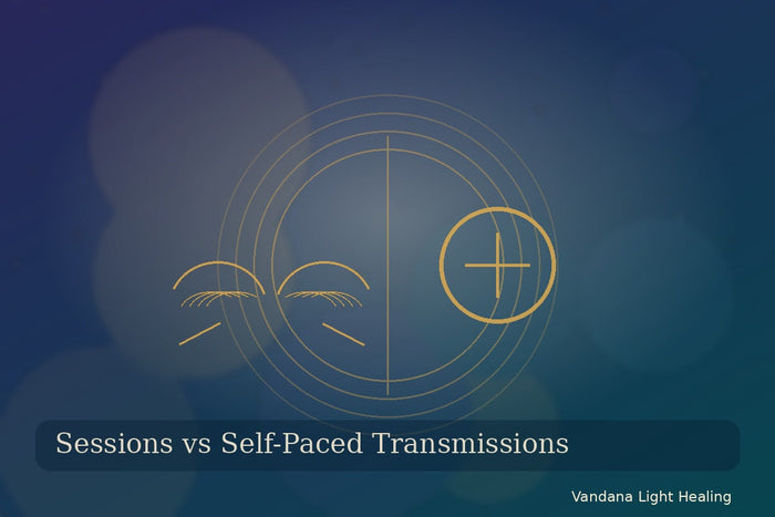 Choosing healing support with private sessions and self-paced healing transmissions