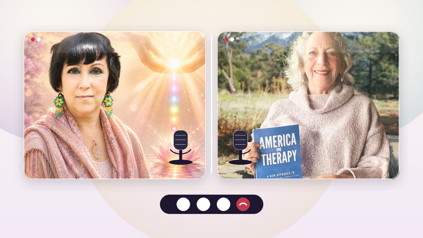 Vandana Atara Noorah and Phyllis Leavitt split screen interview call